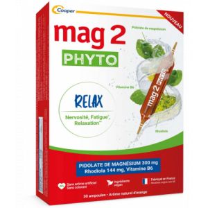 Mag 2 Phyto Relax Ampoules x 30 - Tonus et fatigue - Pharmacie en ligne LaSante.net