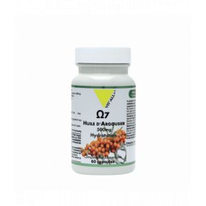 VIT'ALL+ Oméga 7 Huile d'Argousier 500 mg Capsules x 60 - Cheveux, peau, ongles - Pharmacie en ligne LaSante.net