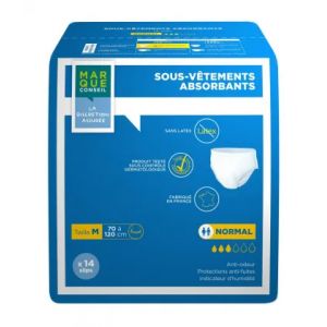 Marque Conseil Sous V&ecirc;tement Absorbant Normal x 14 - Protection - Pharmacie en ligne LaSante.net