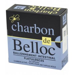 Charbon de Belloc 125 mg Capsules molles - Ballonnements - Pharmacie en ligne LaSante.net