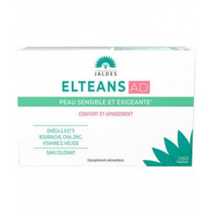 Jaldes Elteans AD Peau Sensible et Exigeante 60 Capsules - Cheveux, peau, ongles - Pharmacie en ligne LaSante.net
