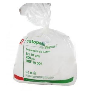 Cotopads Rectangles de Coton 8 x 10 cm x 200 - Change - Pharmacie en ligne LaSante.net