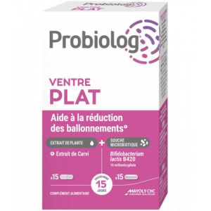 Probiolog Ventre Plat G&eacute;lules x 30 - Digestion - Transit - Pharmacie en ligne LaSante.net