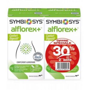 Symbiosys Alflorex+ 2 x G&eacute;lules x 30 - Micronutrition - Probiotiques - Pharmacie en ligne LaSante.net