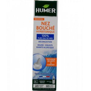 Humer Nez Bouch&eacute; Spray Hypertonique 50 ml - Sprays eau de mer - Pharmacie en ligne LaSante.net