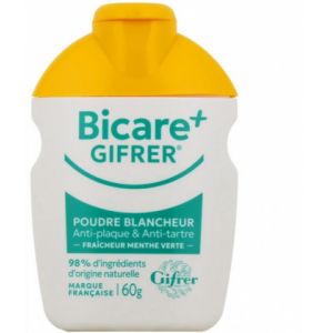 Gifrer Bicare Plus Poudre Blancheur Fra&icirc;cheur Menthe Verte 60 g