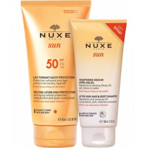 Nuxe Sun Lait D&eacute;licieux SPF 50 150 ml + Shampooing 100 ml Offert - Protection solaire - Pharmacie en ligne LaSante.net