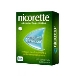 Nicorette Microtab 2 mg x 100 - Sevrage tabagique - Pharmacie en ligne LaSante.net