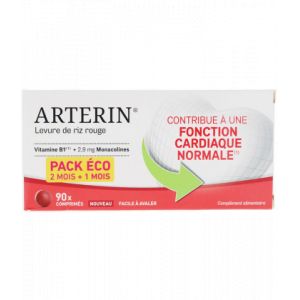 Arterin Levure De Riz Rouge Offre sp&eacute;ciale x 90 - Cholest&eacute;rol - Diab&egrave;te - Pharmacie en ligne LaSante.net