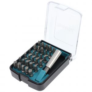 Jeu d'embouts Makita 31 pi&egrave;ces, Makita D-34936, avec clip et porte-embout magn&eacute;tique