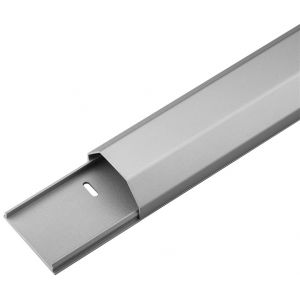 Conduit de câble semi-circulaire en aluminium Goobay - Matériel de montage inclus avec la gestion des câbles