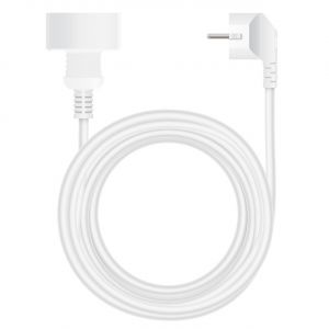 Câble de rallonge Schuko 3 mètres, câble de rallonge 3m, 230V AC, 16A, blanc