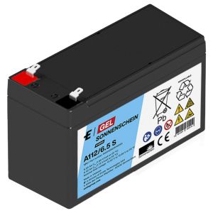 Sonnenschein Batterie au plomb A112/6,5 S Gel &ndash; 12 V / 6,5 Ah Batterie VRLA longue dur&eacute;e avec Faston 4,8 mm