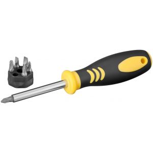 Tournevis à point fixe avec porte-embout magnétique - jeu de 6 embouts magnétiques interchangeables pour tournevis