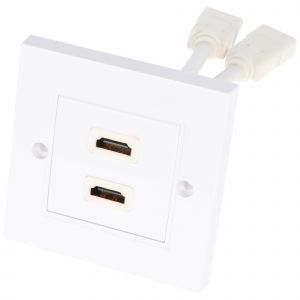 Prise murale HDMI&trade; 2x prise HDMI&trade; (Type A) > 2x prise HDMI&trade; (Type A) 86mm x 86mm