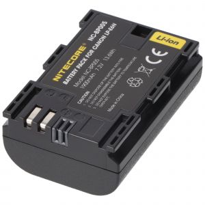 Batterie d'appareil photo Nitecore LP-E6N pour Canon LP-E6N, NC-BP005, convient pour EOS 6D Mark II, EOS 5DS, EOS 6D, 7.2V, 1900mAh