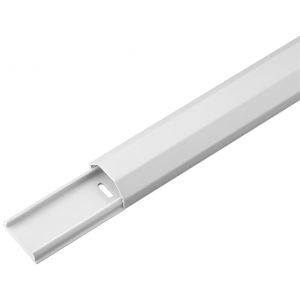 Conduit de câble semi-circulaire en aluminium Goobay - Matériel de montage inclus avec la gestion des câbles