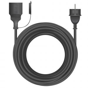 Rallonge de 10 m Schuko 16 A, 230 V AC, noir