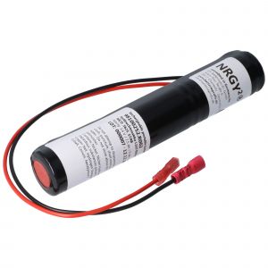 Batterie pour &eacute;clairage de secours NiCd 3,6V 2500mAh L1x3 Baby C avec c&acirc;ble 300mm et connexion Faston +2,8mm / -4,8mm remplace Gessler NICD_3625_STAB