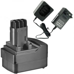 Batterie et chargeur adaptables sur Metabo BS 12, BST 12 SB12 Batterie NiMH 12V 2Ah