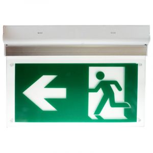 &Eacute;clairage de sortie de secours &agrave; LED, &eacute;clairage &agrave; pictogramme pour montage mural / plafond avec batterie