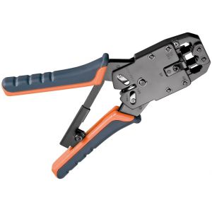 Pince à sertir à point fixe pour fiches modulaires - pour le sertissage de fiches modulaires à 4, 6 et 8 broches de type RJ10, RJ11, RJ12 et RJ45