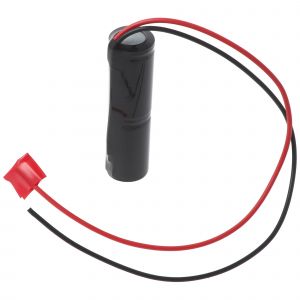 Batterie pour lampe de secours NiCd 2,4V 1800mAh L1x2 Sub-C avec c&acirc;ble de 200mm sur un c&ocirc;t&eacute; compatible avec batterie 2,4V