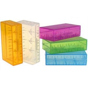 Bo&icirc;te en plastique pour 2x 18650 ou 4x 16340 transparent