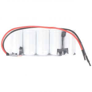 Batterie éclairage de secours F1x5 Saft VNT SC avec câble 10cm avec câble ouvert 6V, 1600mAh