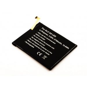 2750mAh, batterie compatible avec Alcatel A5 LED, Li-Polymer, 3.85V, 10.6Wh, intégrée, sans outil
