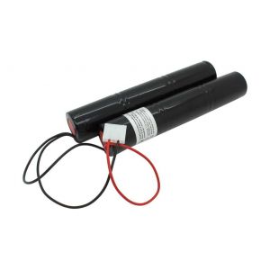 Batterie éclairage de secours NiCd 7.2V 4500mAh 2x L1x3 Mono D avec câble 200mm 0.75mm² adapté pour Candelux M-BA 8-65.3