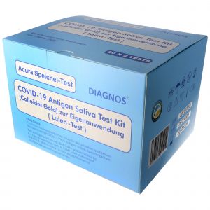 40 Acura saliva test DIAGNOS COVID-19 lay test (spit test) avec approbation sp&eacute;ciale BfArM, test rapide de l'antig&egrave;ne coronavirus (SARS-Cov-2), pas de PCR