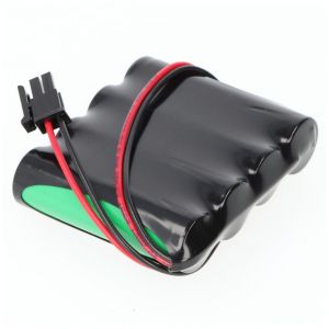 Batterie lumière de secours NiMH 4.8V 1100mAh F1x4 Mignon AA avec câble & fiche 150mm remplace Inotec 890015