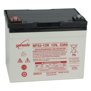 Hawker Genesis NP33-12R 12V, 33.0AH, dimensions 195 x 132 x 155mm, N&deg; VdS : G106044