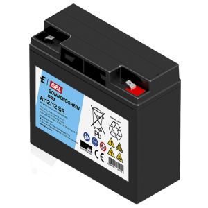 Sonnenschein Batterie plomb-acide A112/12 SR Gel &ndash; 12 V / 12 Ah Batterie VRLA longue dur&eacute;e avec Faston 6,3 mm