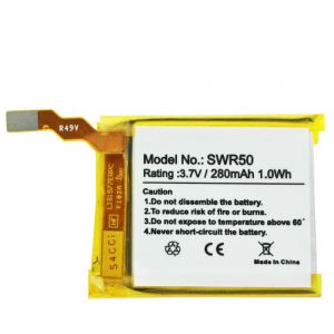 Batterie compatible pour Sony SmartWatch 3, SWR50, Sony GB-S10, GB-S10-353235-0100 Lithium Polymer 3,7 Volt 280mAh