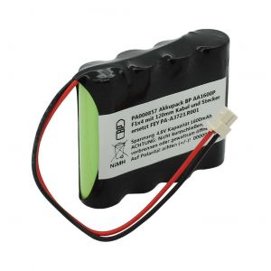 Batterie NiMH 4.8V 1600mAh BP AA1600P F1x4 avec c&acirc;ble 120mm et connecteur remplace FEY PA-A3723.R001