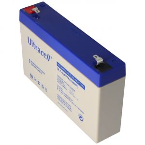 Batterie au plomb Ultracell UL7-6 6 volts 7Ah avec contacts Faston 4.8mm