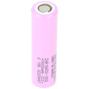 Cellule ronde 18650, Li-ion, 3,7 V, 3 000 mAh, 11,1 Wh