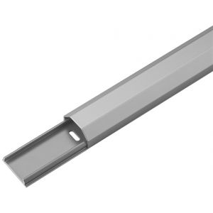 Conduit de câble semi-circulaire en aluminium Goobay - Matériel de montage inclus avec la gestion des câbles