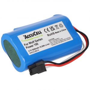 Batterie Li-ion compatible pour Wolf Garten Accu 60 avec prise à 3 broches