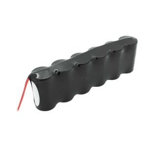 Batterie lumière de secours NiCd 7.2V 1800mAh F1x6 Sub-C avec câble de 200mm sur un côté adapté aux batteries 7.2V