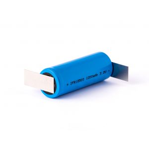 IFR 18500 - Batterie LiFePo4 1200mAh 3.2V + * cosse &agrave; souder U