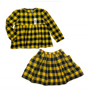 BONTON - Ensemble blouse & jupe à carreaux jaune - 6 ans