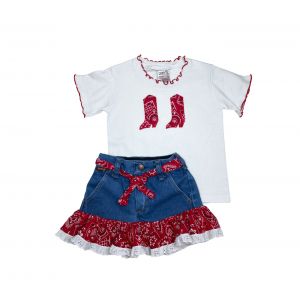 VINTAGE - Ensemble t-shirt et jupe - 2/4 ans