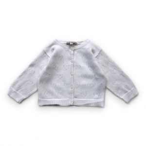 BONTON - Cardigan blanc à coeurs - 6 mois