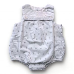 JACADI - Barboteuse blanche avec imprimés - 6 mois