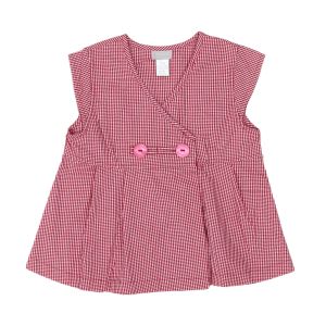 CYRILLUS - BLOUSE - ROUGE, BLANC - 4 ANS