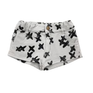 BOBO CHOSES - Short gris avec croix noires - 2/3 ans