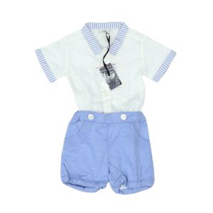 FENDI - COMBISHORT - BLEU, BLANC - 9 MOIS